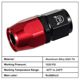 EVIL ENERGY AN Hose End Fitting Red&Black Swivel Aluminum (4/6/8/10/12AN)
